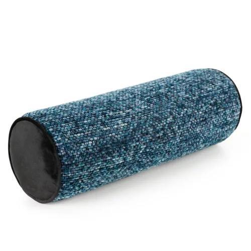 Henger alakú díszpárnahuzat zsenília fonalból Kék 45x15 cm