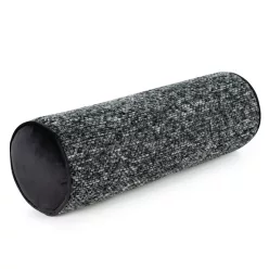   Henger alakú díszpárnahuzat zsenília fonalból Acélszürke 45x15 cm