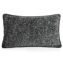 Díszpárnahuzat zsenília fonalból Acélszürke 30x50 cm