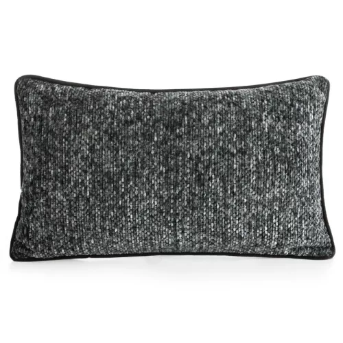 Díszpárnahuzat zsenília fonalból Acélszürke 30x50 cm