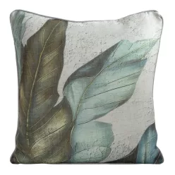 Len37 párnahuzat lenvászon szerű anyagból Zöld 45x45 cm