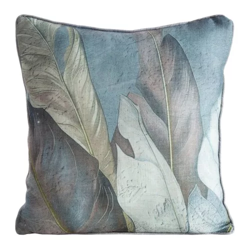 Len38 párnahuzat lenvászon szerű anyagból Zöld 45x45 cm