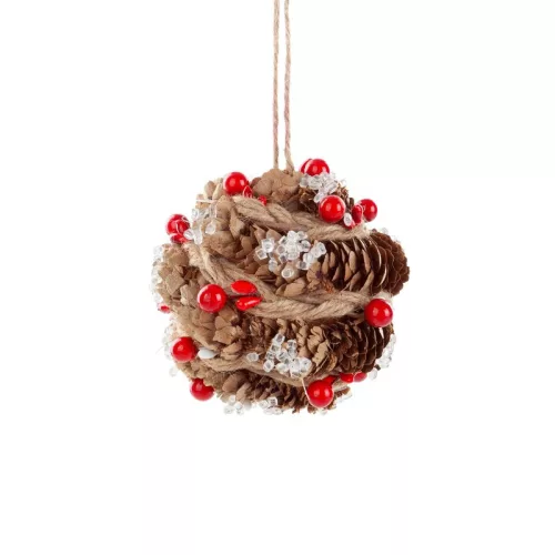 Karácsonyfadísz b87 Barna 12 cm