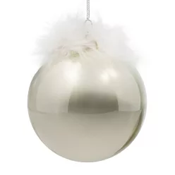 Üveg karácsonyfadísz sz563 Ezüst 10 cm