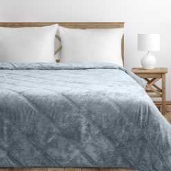 Velvet1 bársony ágytakaró Ezüst 170x210 cm