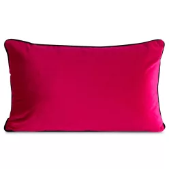 Gaja3 téglalap alakú bársony díszpárna Magenta 30x50 cm