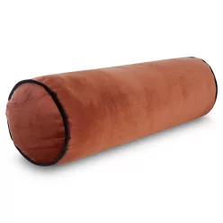   Gaja5 henger alakú bársony díszpárna Téglavörös 15x45 cm