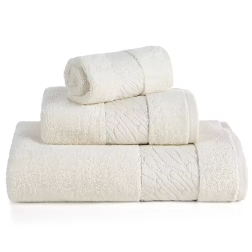 Royal minőségi pamut törölköző Krémszín 70x140 cm 3db