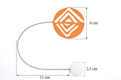 Különleges függönyelkötő mágnes 57 Narancssárga