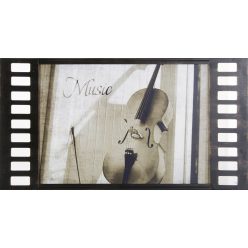 Violin falikép Fekete/fehér 60x30x1 cm