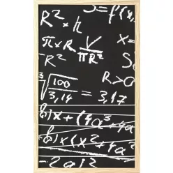 Math fából készült gyerekszoba falikép Fekete 55x33 cm