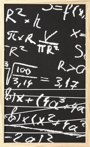 Math fából készült gyerekszoba falikép Fekete 55x33 cm