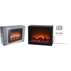 LED kandalló hatású lámpás, 29x23cm