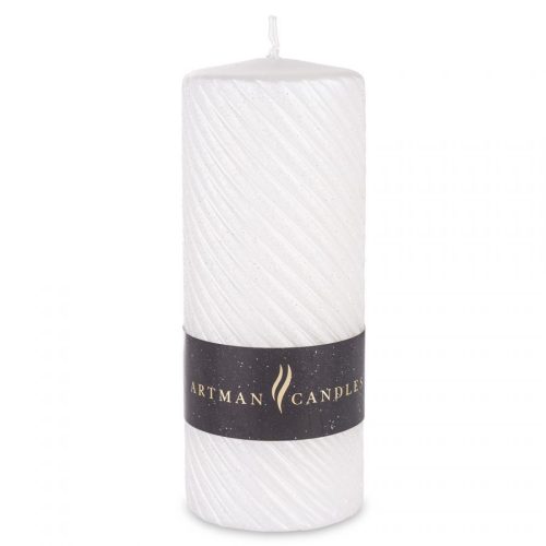 ARTMAN CANDLES, FEHÉR, MINTÁS GYERTYA