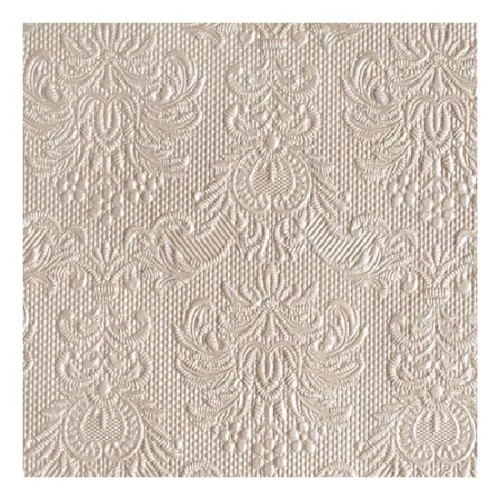 Elegance pearl taupe dombornyomott papírszalvéta 40x40cm,15db-os