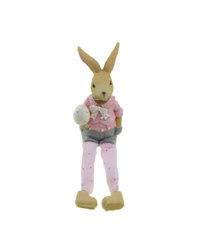 Figura fiúnyuszi poly lógólábú 6*6*21cm rózsaszín